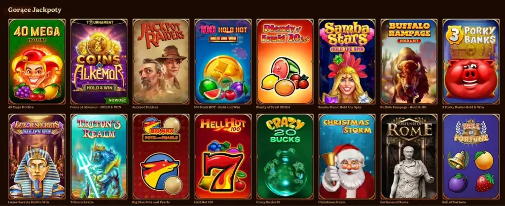 Gry dostępne w Wild Robin Casino